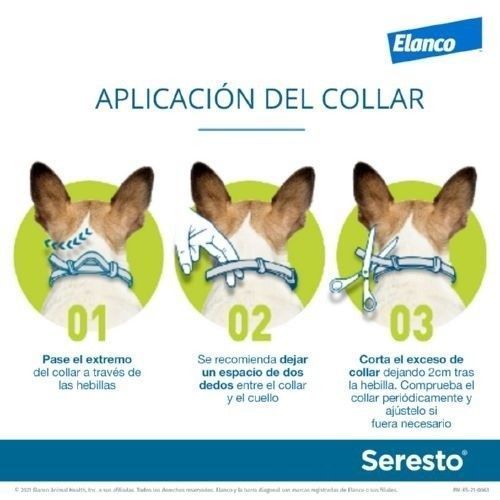 aplicación del collar seresto para perros