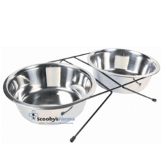 comedero para perros y gatos acero inoxidable con soporte antihormigas distintos tamaños trixie