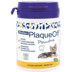 contra el mal aliento sarro y placa en perros y gatos plaqueoff