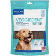 láminas masticables contra el sarro y mal aliento Veggiedent Fresh perros peso más de 30 kg