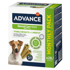 snacks para perros mini advance dental care stick mini 28 sticks