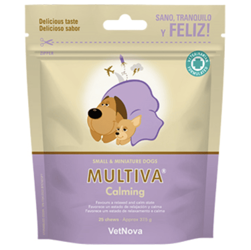 calmante para perros multiva calming perros pequeños y miniatura 25 chews