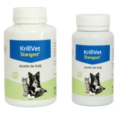 aceite con omega 3 en cápsulas krillvet para perros y gatos