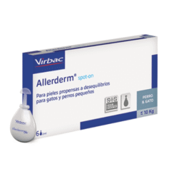 pipetas para el cuidado de la piel de perros de menos de 10 kg y gatos allerderm spot on
