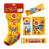4 snacks Pedigree calcetín navideño para perros calcetín