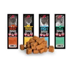 sancks naturales sin cerales alpha spirits snacks sabores para perros