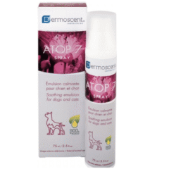 calma las pieles irritadas en perros y gatos con dermoscent atop 7 spray de 75 ml