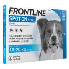 desparasitar perros 6 pipetas frontline spot on 10-20 kg
