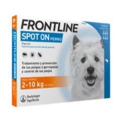 desparasitar perros 6 pipetas frontline spot on 2-10 kg