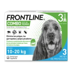 pipetas antiparasitarias externas Frontline combo 10-20kg 3 pipetas