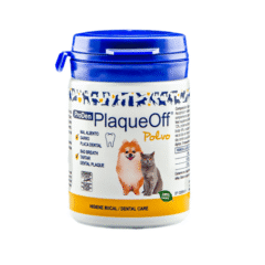 contra el mal aliento sarro y placa en perros y gatos plaqueoff polvo 60g