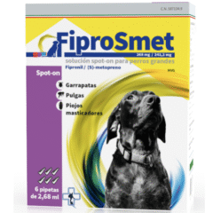 pipetas antiparasitarias fiprosmet perros grandes 6 pipetas