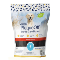snack natural para cuidado dental en perros plaqueoff hueso con sabor a bacon 485 g
