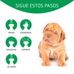 modo de uso champu artero bye bye para perros
