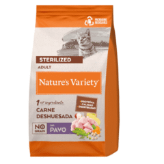 Pienso para gatos adultos esterilizados pavo Nature´s Variety NO GRAIN pavo