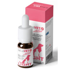 aceite de cáñamo para gatos y perros pequeños sativavet active light 10 ml