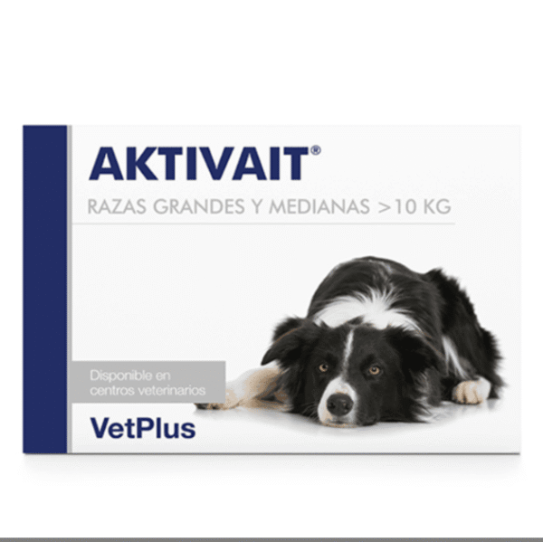 multivitamínico perros medianos grandes aktivait 60 comprimidos