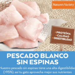 pescado blanco de pienso para gatos adultos esterilizados Healthy Grains Pescado gatos esterilizados Nature´s Variety