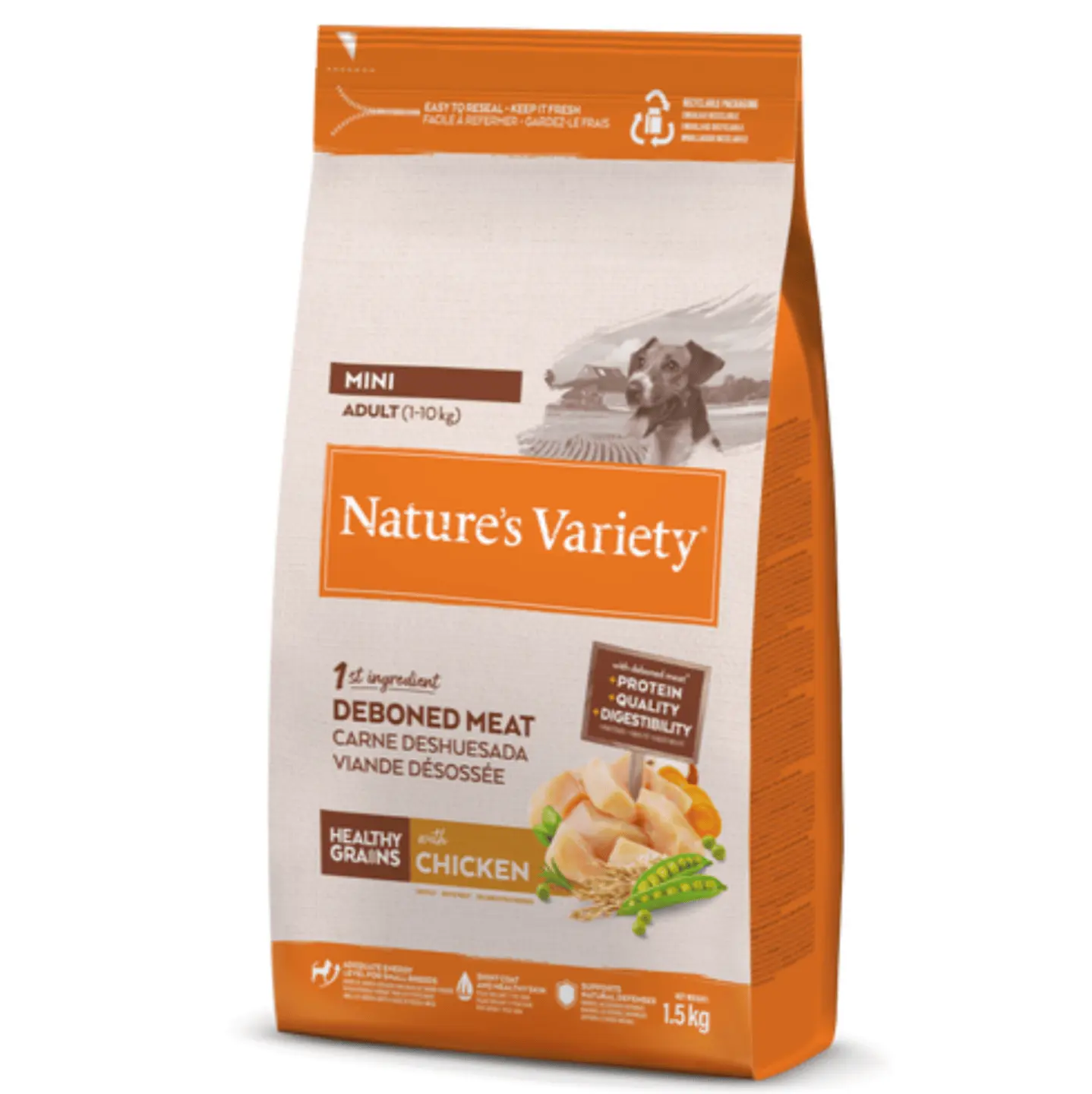 pienso con granos saludables Nature´s Variety healthy grains pollo para perros mini 1,5 kg