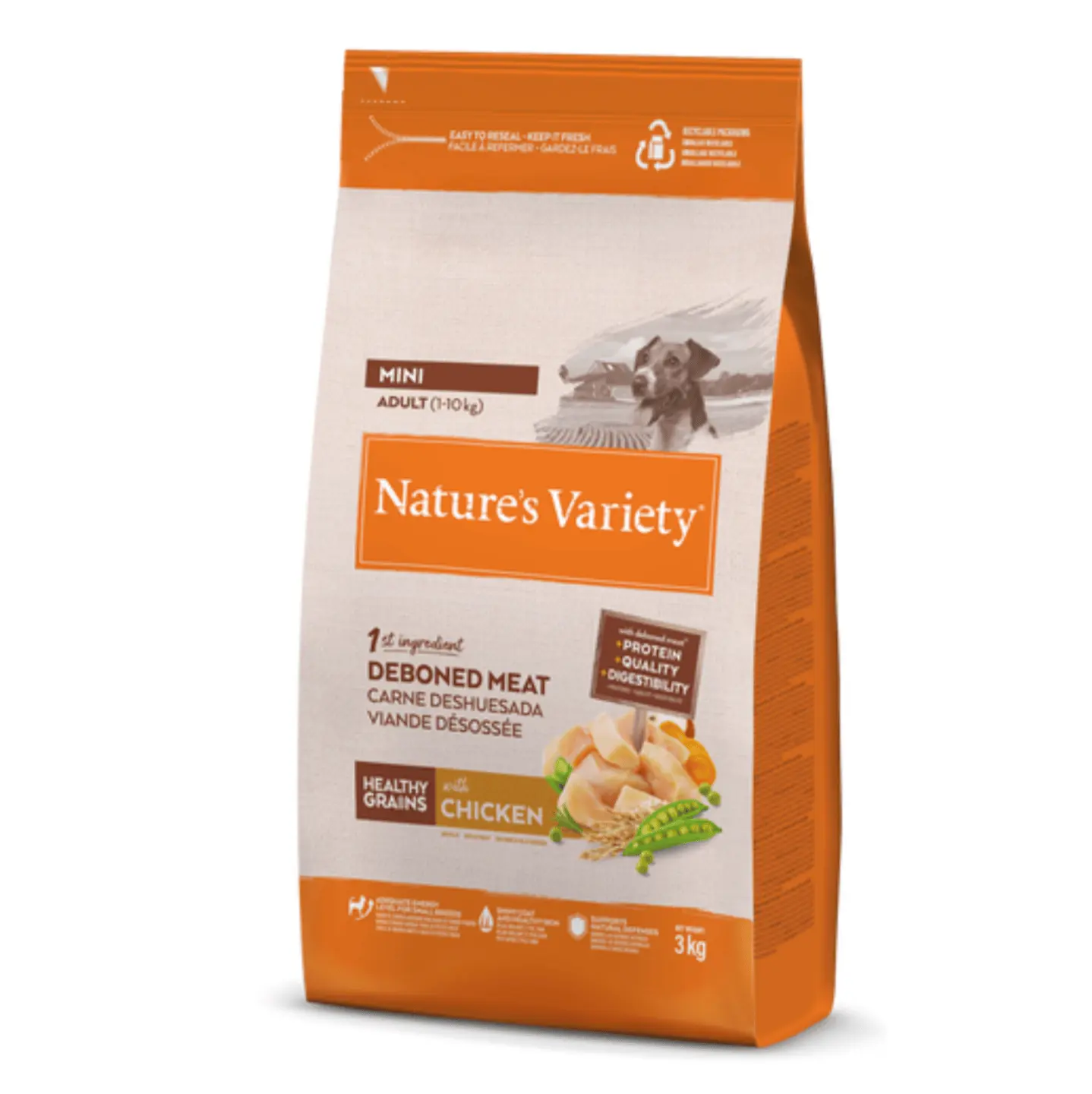 pienso con granos saludables Nature´s Variety healthy grains pollo para perros mini 3 kg