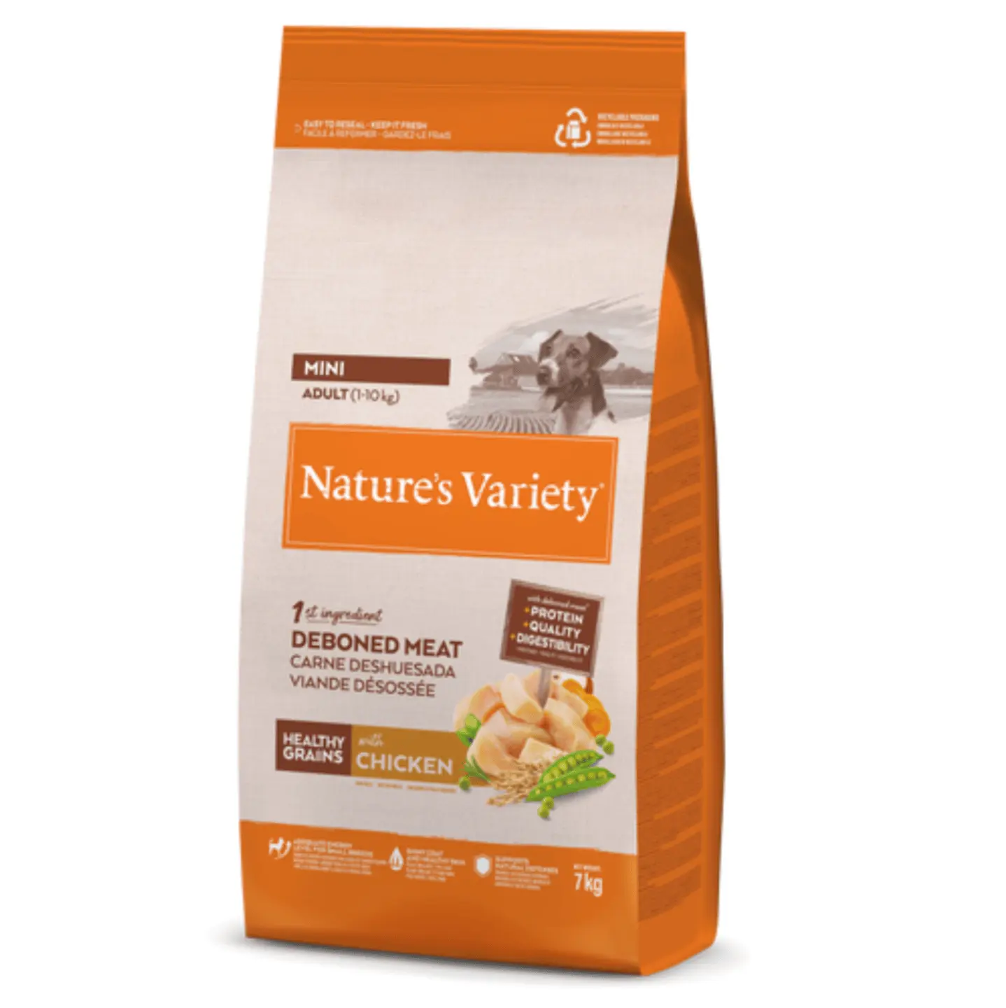 pienso con granos saludables Nature´s Variety healthy grains pollo para perros mini 7 kg