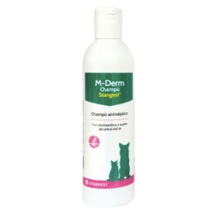 champú antibacteriano perros y gatos y antifúngico m-derm champú 250 ml