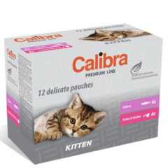 alimento húmedo calibra cat kitten premium line multipack 12x100 g pouches