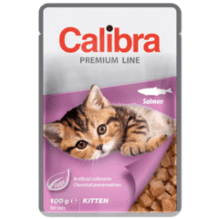 alimento húmedo calibra cat kitten premium line salmón 100 g pouches