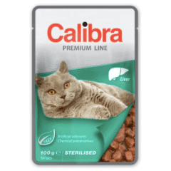 comida húmeda para gatos calibra cat sterilised hígado premium line 100 g