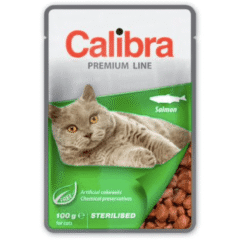 comida húmeda para gatos calibra cat sterilised salmón premium line 100 g
