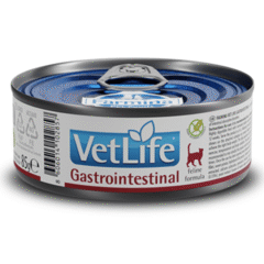 alimento húmedo para gatos con diarreas y vómitos o alergias alimenticias farmina vet life gastrointestinal gatos 85 g