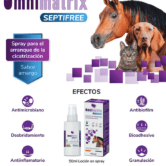 EFECTOS spray cicatrizante gatos perros caballos omnimatrix septifree 50 ml