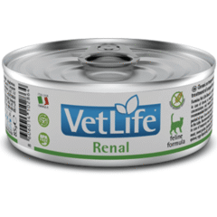 lata comida húmeda gatos con insuficiencia renal farmina vet life cat renal 85 g