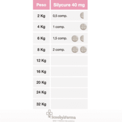 protector hepático apoyo hepático en perros y gatos silycure 40 mg 60 comprimidos dosificación