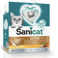 sanicat active gold arena aglomerante para gatos con aceite de argán