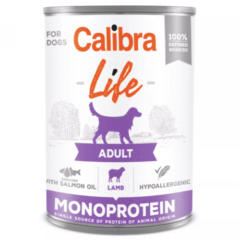 alimento húmedo monoprotéico cordero para perros calibra life cordero 400 g
