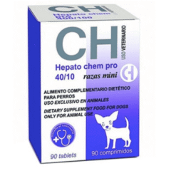 insuficienca hepática crónica perros hepato chem pro 40:10 perros razas mini y toy 90 comprimidos