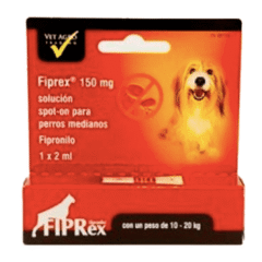 pipetas antiparasitarias perros de 10 a 20 kg fiprex M 12 pipetas
