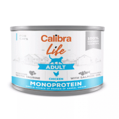 alimento húmedo monoproteíco pollo para gatos adultos calibra cat life pollo 200 g