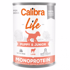 comida húmeda monoprotéica cordero cachorros calibra life puppy cordero 400