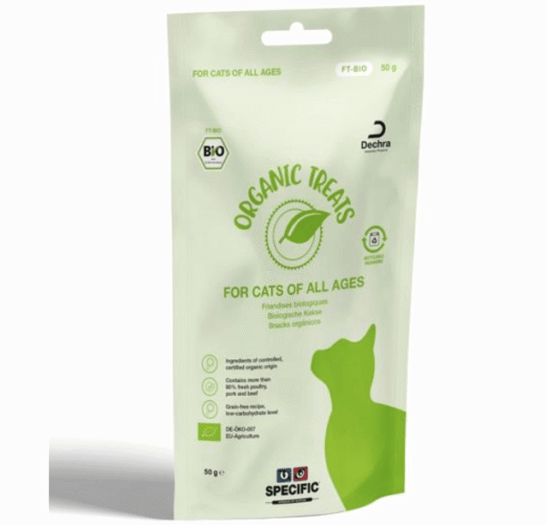 snacks para gatos de todas la edades specific feline organic treats FT-BIO 50 g