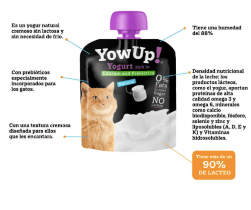 Yogur para gatos Yow Up yogur natural 85 g