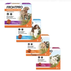 comprimidos contra pulgas y garrapatas para perros FrontPro, 3 comprimidos