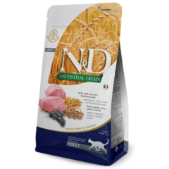 alimento completo para gatos adultos ND Cat Ancestral cordero y arándano