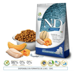 pienso para cachorros de raza medianas grandes ND Ocean puppy medium-maxi Bacalao Calabaza Melón cachorros aspecto