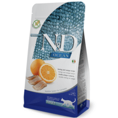 pienso para gatos adultos sin cerales ND ocean arenque y naranja