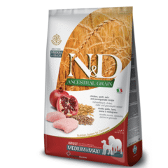pienso para perros adultos de raza meidanas y grandes ND Ancestral Pollo Granada perros mediumMaxi