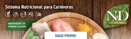 Alimento para perros y gatos SIN CEREALES ND prime de farmina