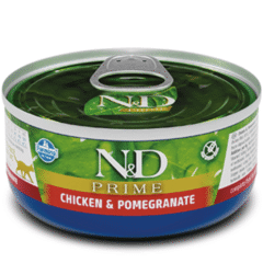 comida húmeda en lata para gatos ND Prime Cat lata Pollo Granada gatos adultos 70 g