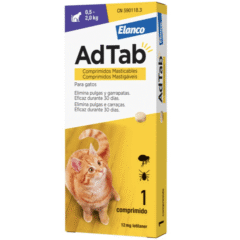 comprimidos contra pulgas y garrapatas para gatos adtab gatos de peso entre 0,5-2 kg 1 comprimido